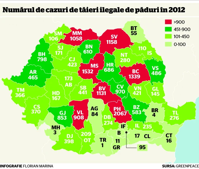 Harta defrişărilor din România INFOGRAFIE Adevărul