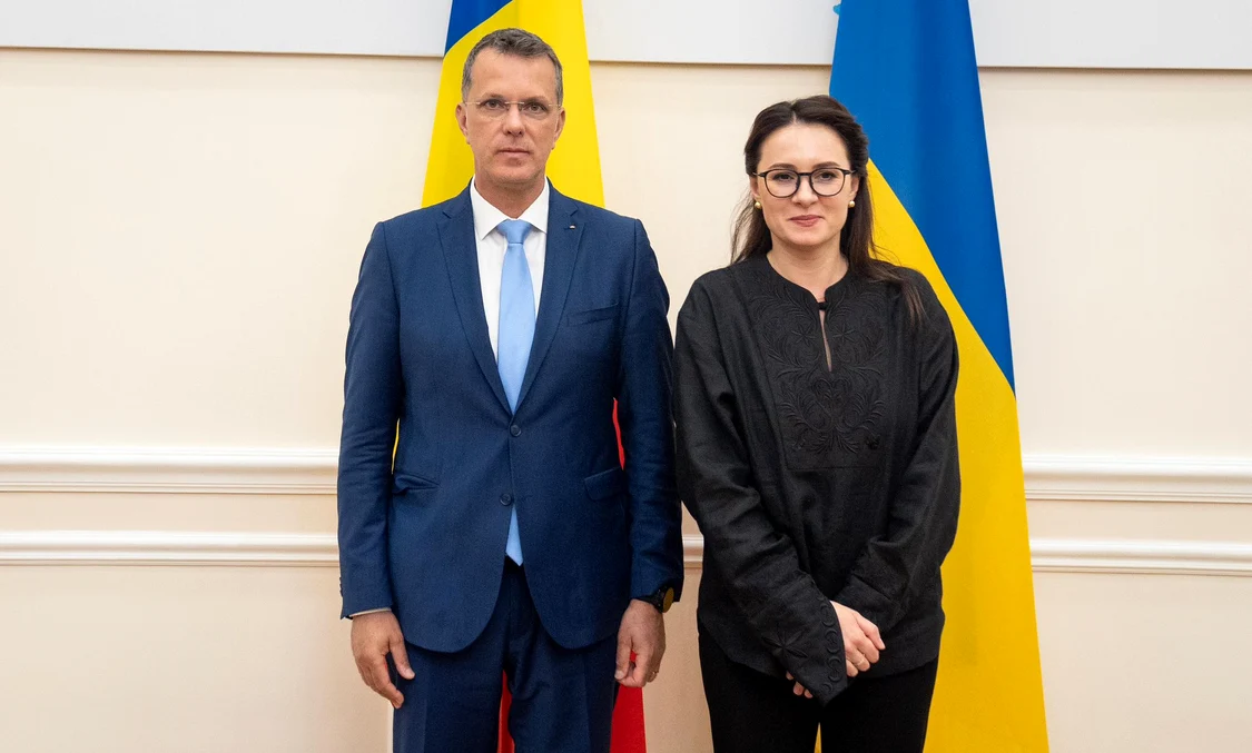 Ionuț Moșteanu s-a întâlnit cu prim-ministra Ucrainei, Yulia Svyrydenko FOTO: Facebook