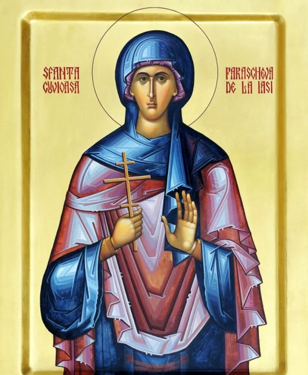 Sfânta Cuvioasă Parascheva, reprezentată într-o icoană