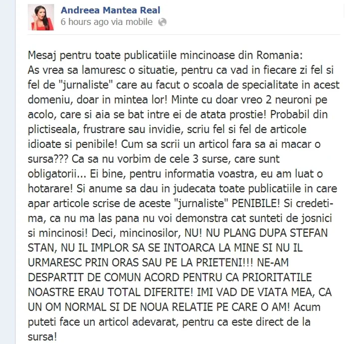 Andreea Mantea (FOTO FACEBOOK)