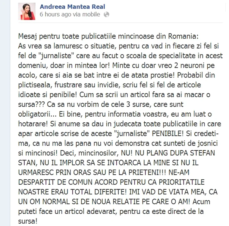 Andreea Mantea (FOTO FACEBOOK)