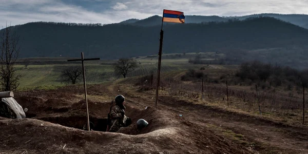 Soldati armeni in Nagorno Karabah FOTO EPA-EFE