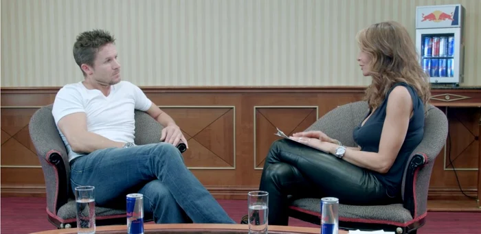 
    Mihaela şi Felix în timpul interviului Foto Red Bull  