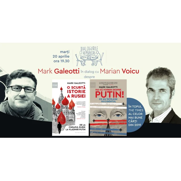 Mark Galeotti și Marian Voicu despre „Hai să vorbim despre Putin! Ce nu înțelege Occidentul” și „O scurtă istorie a Rusiei  De la cneazul Rurik la Vladimir Putin” jpeg