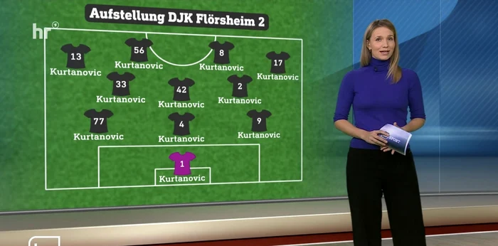 Primul 11 al formației DJK Floresheim. Captură HS Sport