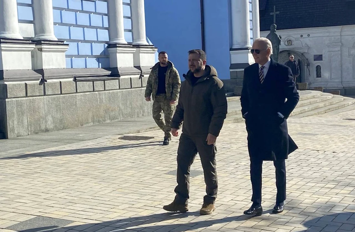 Președintele american Joe Biden la Kiev (foto: Michael A. Horowitz / Twitter)