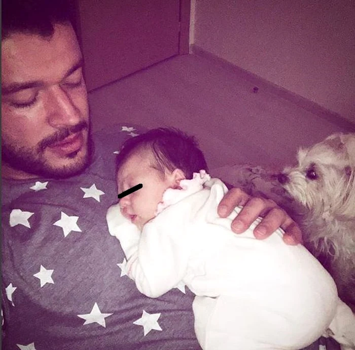 Victor Slav și Sofia, pe când aceasta era doar un bebeluș