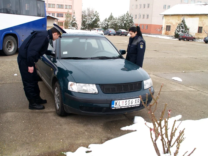 Autoturismul se află la sediul STPF Mehedinţi