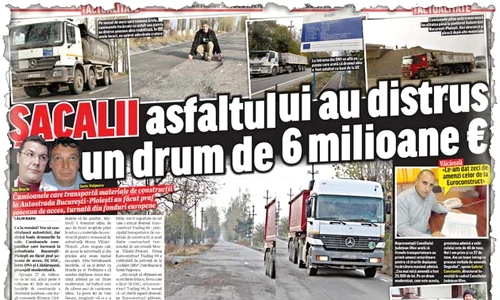 Click! a prezentat, încă din  noiembrie anul trecut, situaţia  Drumului Judeţean 101 C   Acesta a fost ras de pe faţa  pământului de camioane  care lucrau la autostradă jpeg