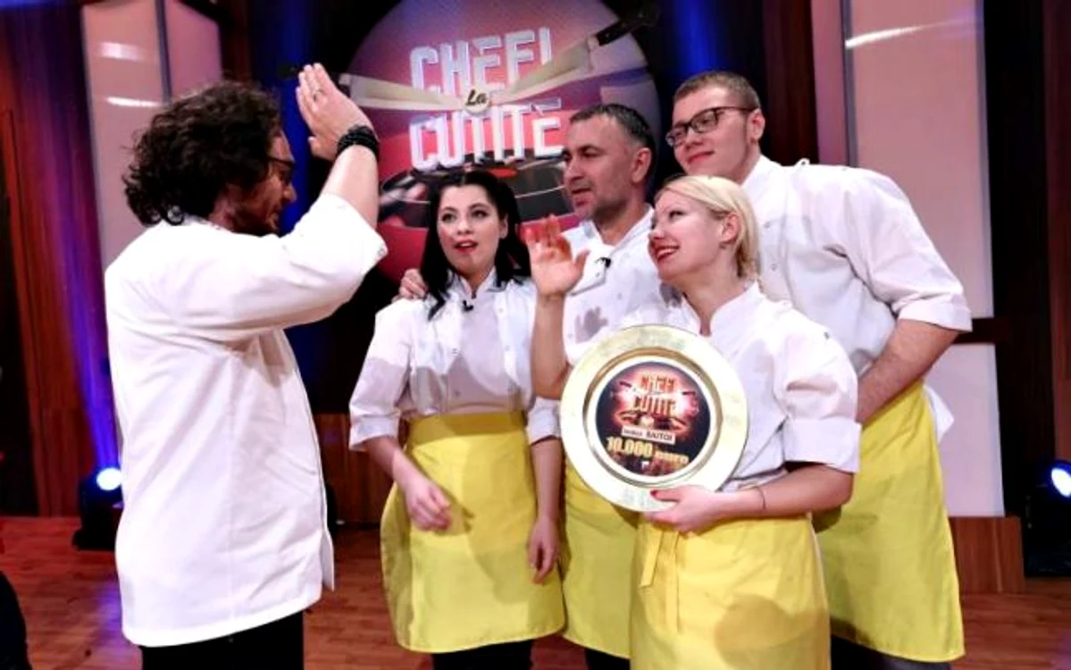 Chef Florin Dumitrescu şi familia Băiţoi FOTO Antena 1