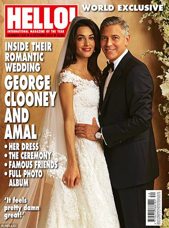 Clooney a vândut pozele de la nuntă publicaţiilor Hello! şi People