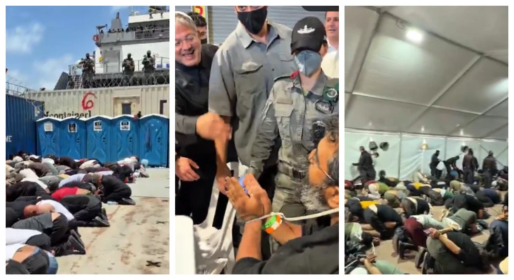 Reacția României la imaginile cu activiști din „flotila pentru Gaza” puși în genunchi și încătușați. Țoiu cere eliberarea lor