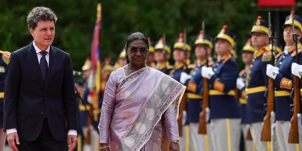 Primirea Președintei Republicii India, Droupadi Murmu, la Palatul Cotroceni, in Bucuresti, 23 iulie 2026.  Inquam Photos / Octav Ganea