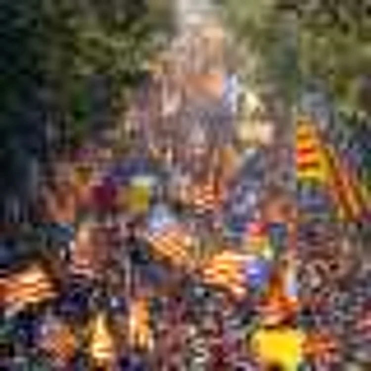 Catalanii celebrând Diada FOTO blog.bcnsporthostels.com