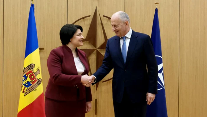 Mircea Geoană și Natalia Gavrilița s-au întâlnit la sediul NATO. FOTO: Nato.int