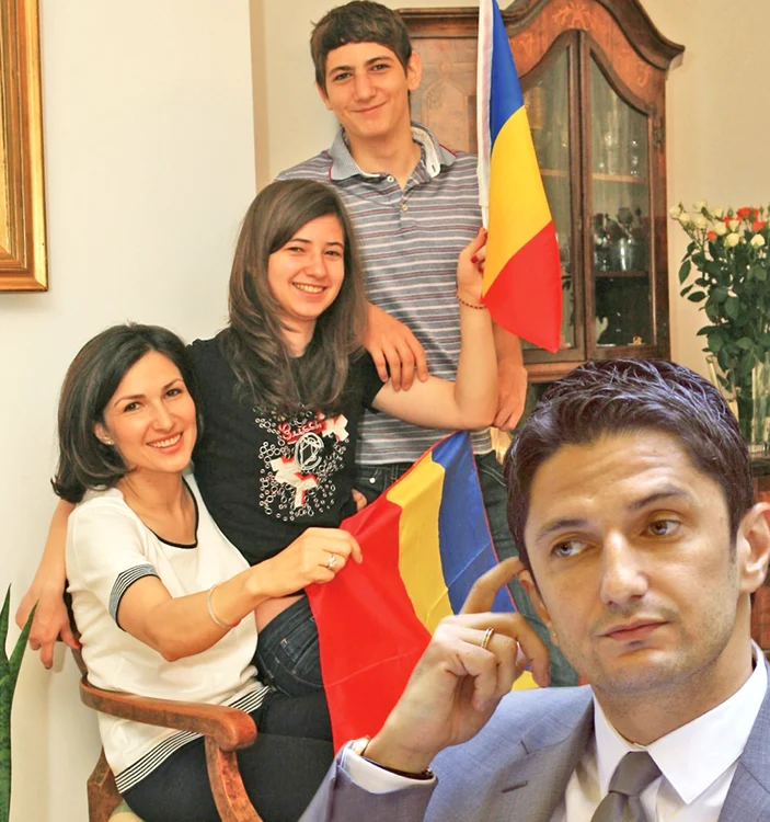 
    Matei, fratele lui  Marilu, şi soţia  selecţionerului,  Ana, sunt alături  de fiica familiei  Lucescu  