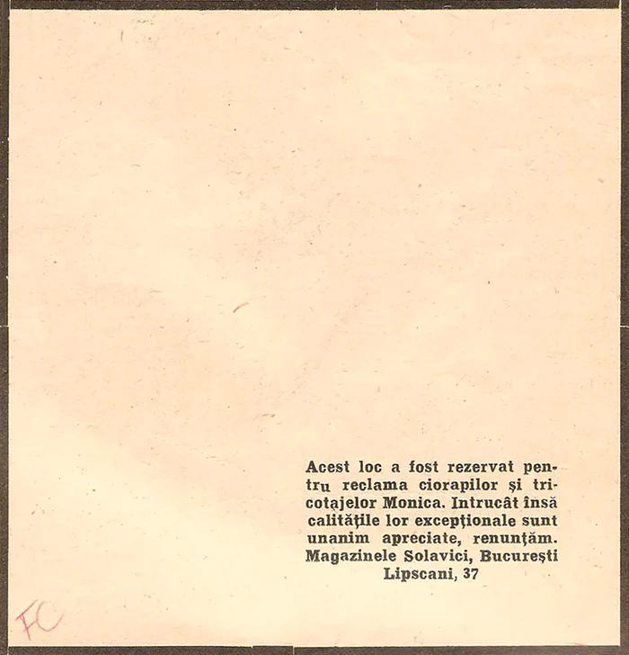 Reclame Vechi Românești, 1929