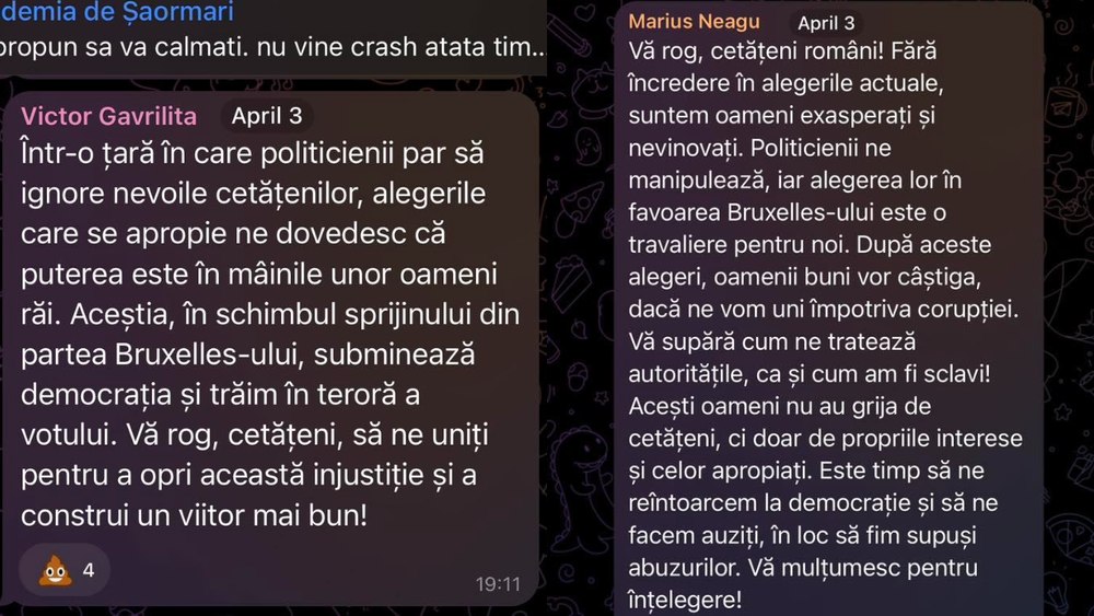 Sute de mesaje anti-UE, trimise pe un grup de Telegram din România. „Românii sunt slugile europenilor” și „UE ne fură bogățiile”