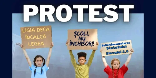 Prostest statutul Elevului   Foto Facebook Uniunea Elevilor Reprezentanți jfif