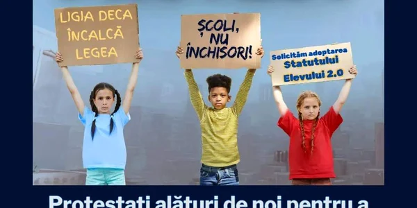 Prostest statutul Elevului   Foto Facebook Uniunea Elevilor Reprezentanți jfif