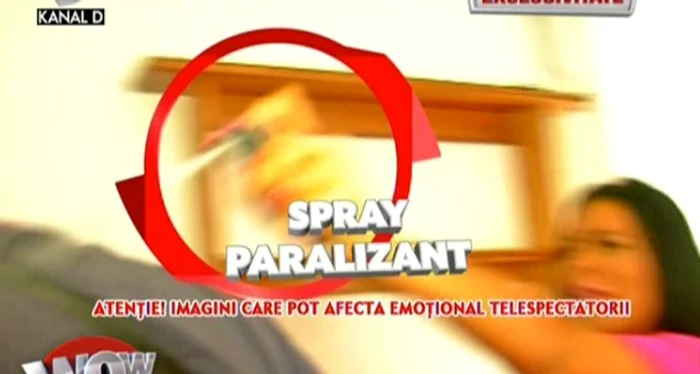 Renata s-a apărat cu un spray aparaliyant pe care i l-a pulverizat lui Leo în ochi