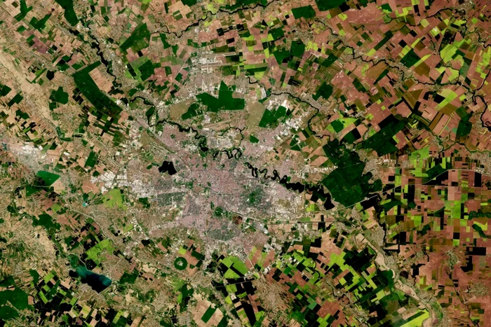 Bucureştiul văzut din spaţiu - foto: ESA