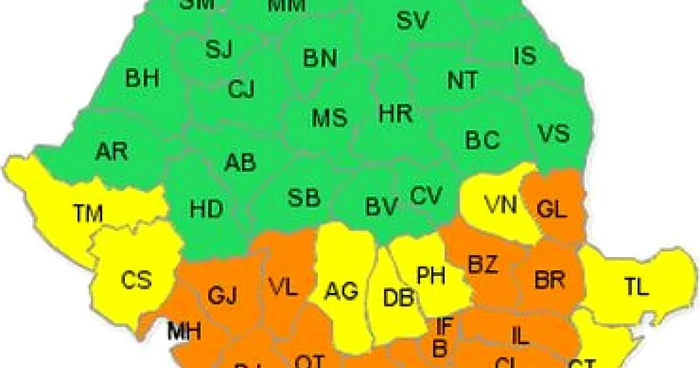 Codul portocaliu de ninsoare este valabil pentru toate judeţele Olteniei