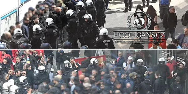 Huliganii italieni s-au întâlnit cu cei albanezi. FOTO Hooligans.cz Official