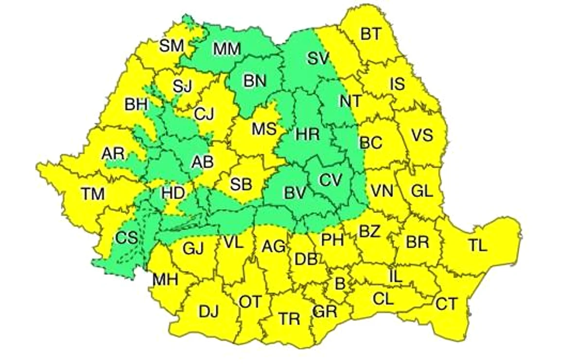 
    Meteorologii au emis o avertizare cod galben de caniculă valabil de vineri până lunifoto: ANM  