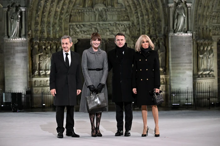 Nicolas Sarkozy și Carla Bruni alături de Emmanuel Macron și Brigitte Macron la Notre Dame   profimedia 0944240368 jpg