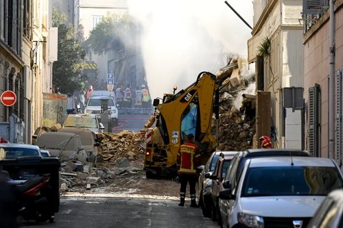 Cladire prăbușită la Marsilia în urma unei explozii Foto AFP