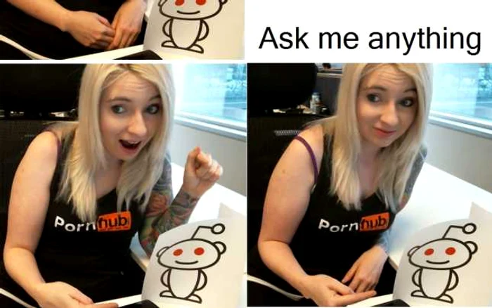 Kattie de la Pornhub şi-a anunţat sesiunea AmA pe Twitter. FOTO Pornhub Katie/Twitter