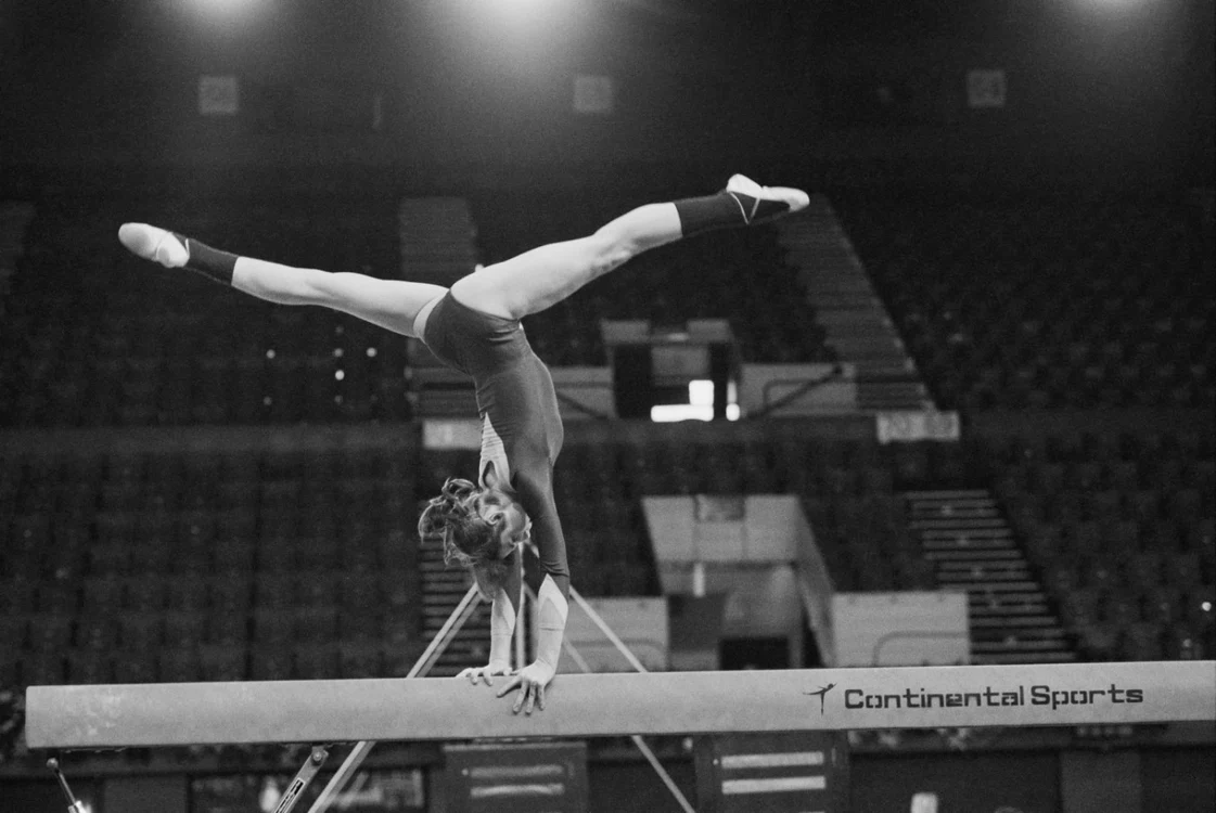 Nadia Comăneci, prima gimnastă de 10 din lume, la Jocurile Olimpice FOTO Getty Images