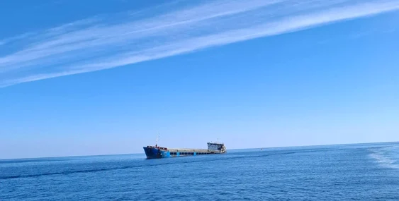 Imagine de la un alt atac cu drone, în Marea Neagră.
