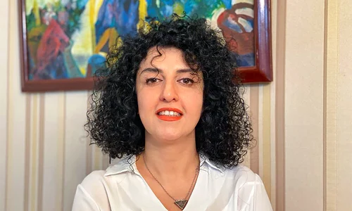 Narges Mohammadi activistă iraniană aflată în închisoare a câștigat Premiul Nobel pentru Pace 2023 FOTO AFP (4) jpg