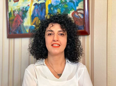 Narges Mohammadi activistă iraniană aflată în închisoare a câștigat Premiul Nobel pentru Pace 2023 FOTO AFP (4) jpg