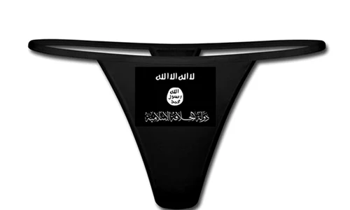 Grupul de hackeri Anonymous a anunțat că va începe să comercializeze tanga cu steagul ISIS, în semn de batjocură la adresa grupării teroriste jpeg