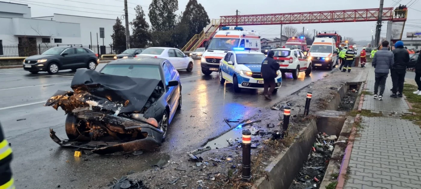 O femeie de 74 de ani a murit în accidentul produs la Potigrafu FOTO ISU Prahova