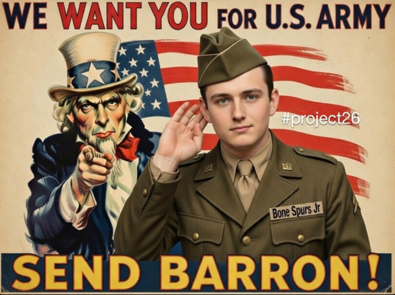 #SendBarron, campania virală care propune ca Trump să-și trimită fiul pe front, în Iran