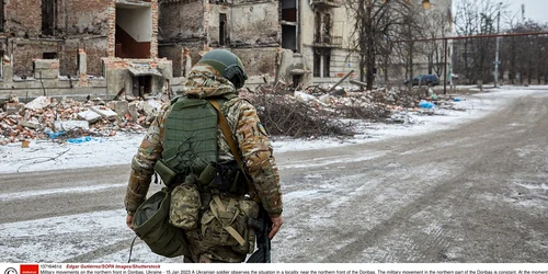 Soldat ucrainean în Donbas, Ucraina FOTO Profimedia 