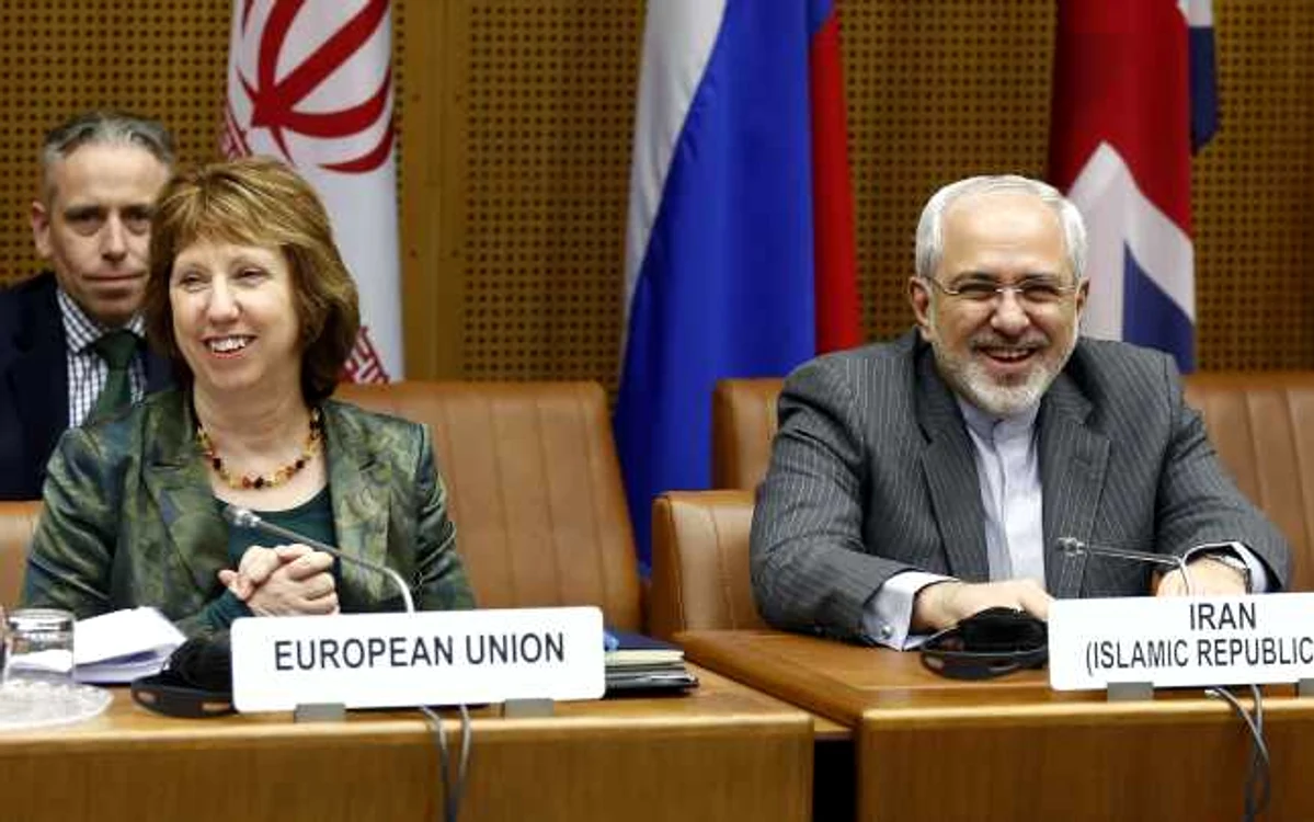 Catherine Ashton şi ministrul iranian de Externe, Javad Zarif  FOTO Reuters