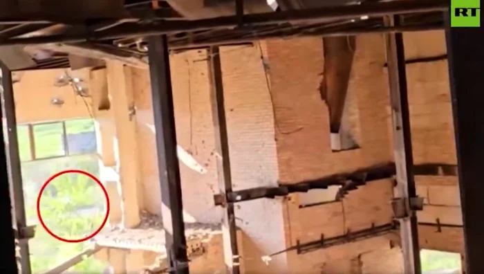 Rus urmărit de o dronă ucraineană Foto: Captură video rt_russian