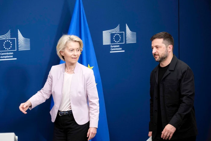 Ursula von der Leyen și Volodimir Zelenski. FOTO arhivă Profimedia
