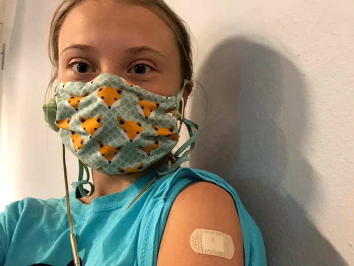 Greta Thunberg s-a vaccinat anti-CovidFoto: Twitter