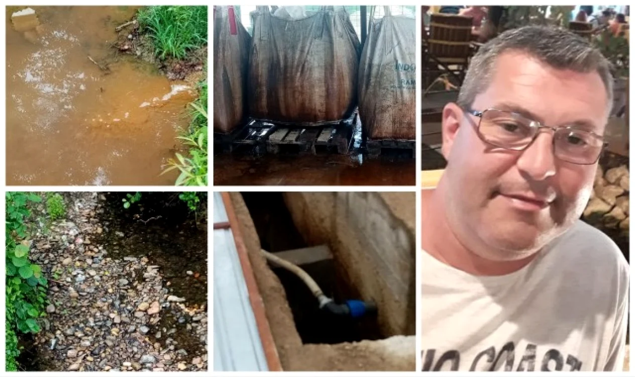 Lucian Budău (foto, dreapta) un om de afaceri din Bihor s-a ales cu dosar penal şi două amenzi de câte 100.000 lei după ce a poluat un râu FOTO: Facebook