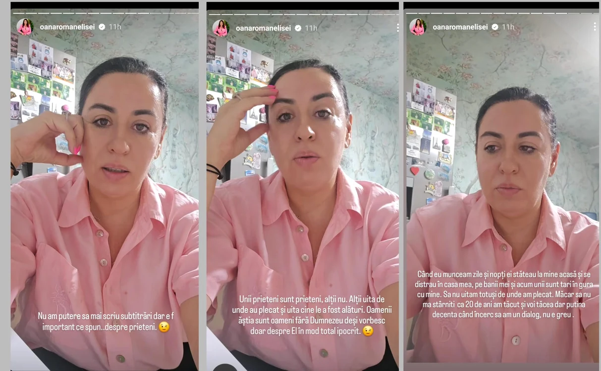 Postarea de pe Instagram a Oanei Roman 