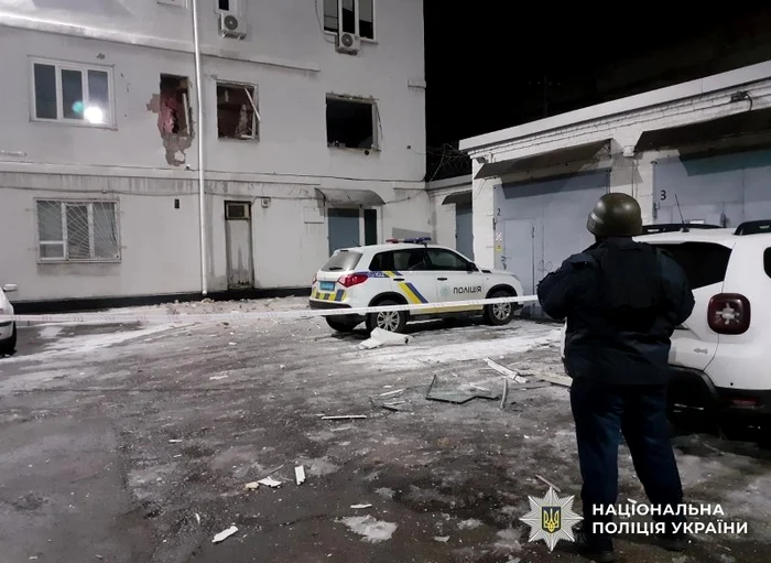 Atac asupra unei secții de poliție din orașul Dnipro/FOTO:Poliția ucraineană