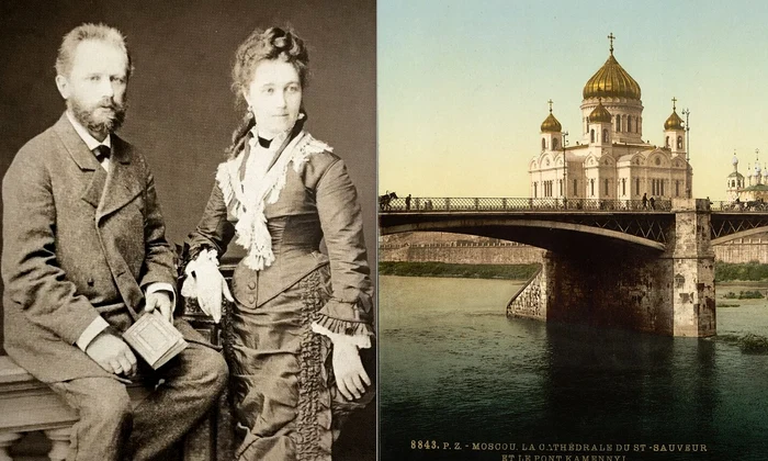 Piotr Ilici Ceaikovski și Antonina Miliukova, în 1877, în timpul scurtei lor căsnicii Wikipedia jpg