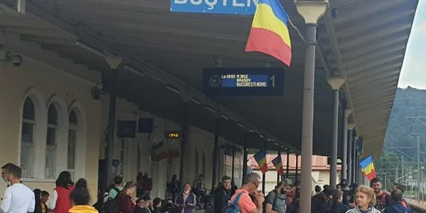 Aglomeraţie în Gara Buşteni