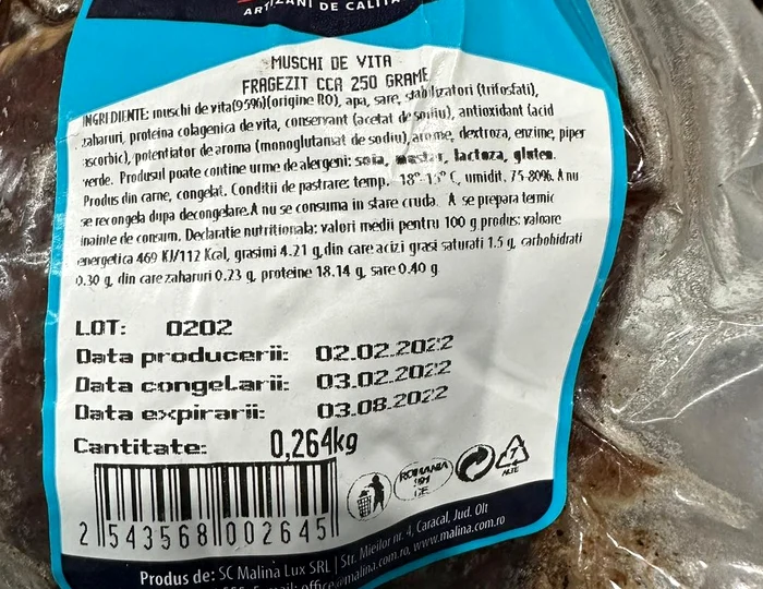Horia Constantinescu a postat o fotografie cu carne expirată